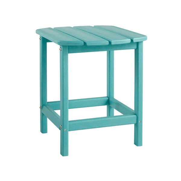 Signature Design by Ashley Sundown Treasure Turquoise Outdoor Poly All Weather Rectangular End Table