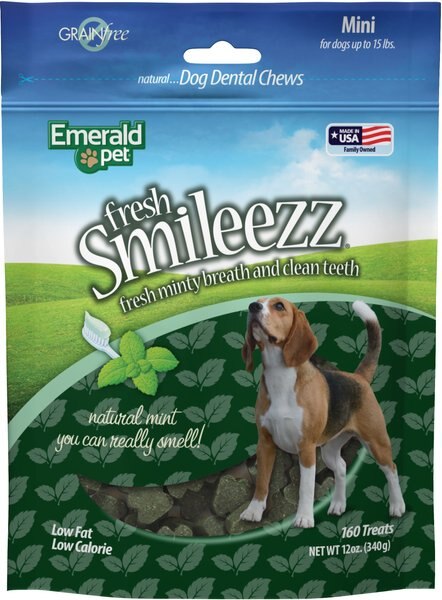 Emerald Pet Fresh Smileezz Mini Grain-Free Dental Dog Treats