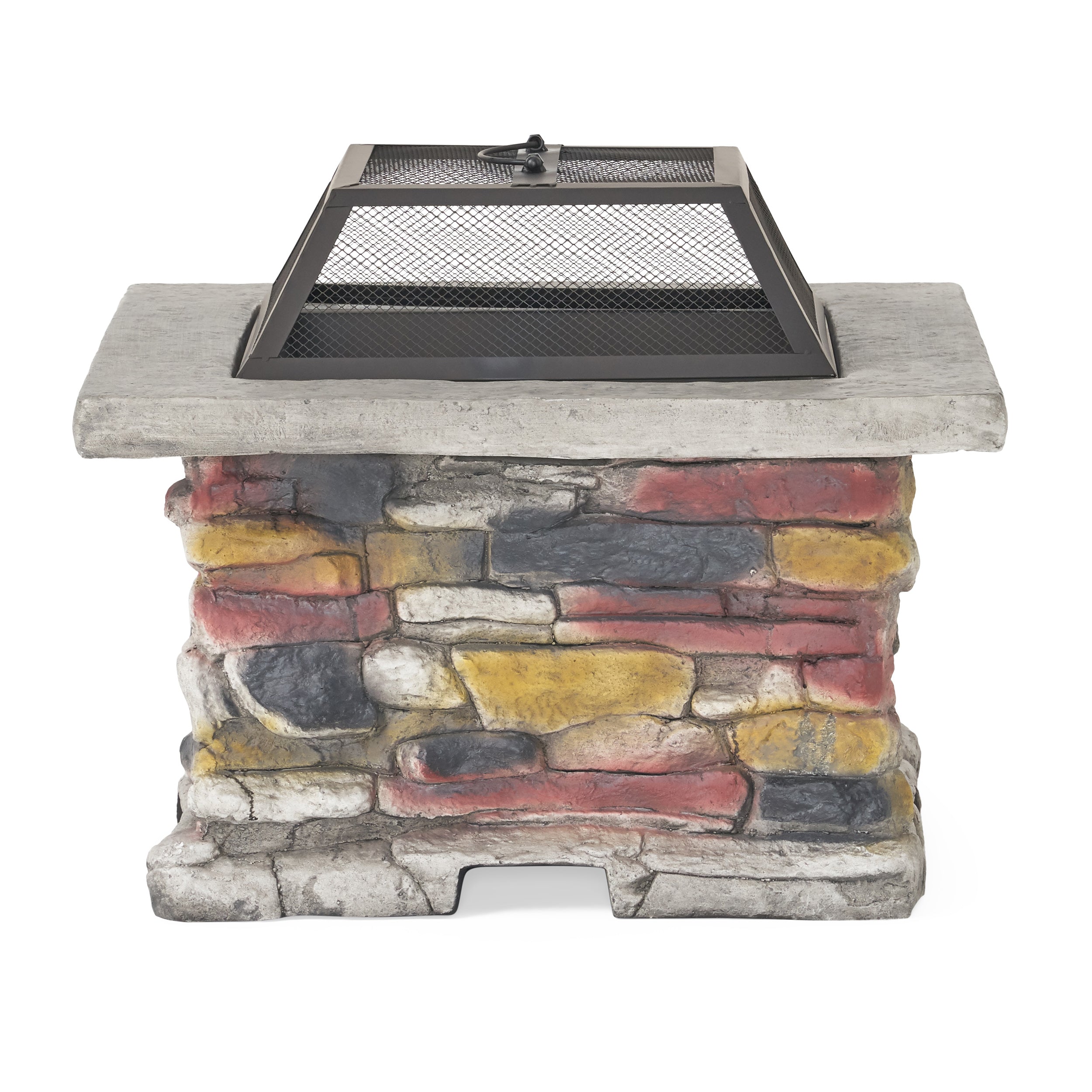 Tundra Square Natural Stone Finish Fire Pit