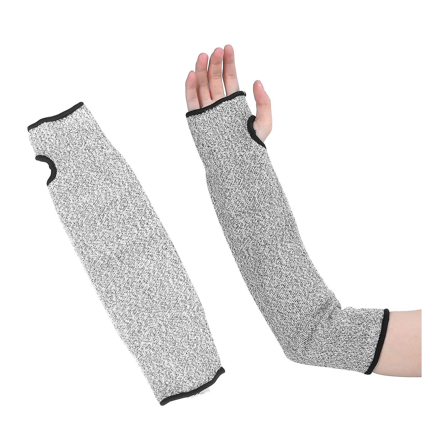 Level 5 Cut Resistant Sleeves With Thumb Hole Cut Resistance Arm Protector Sleevel 40cm / 15.7in