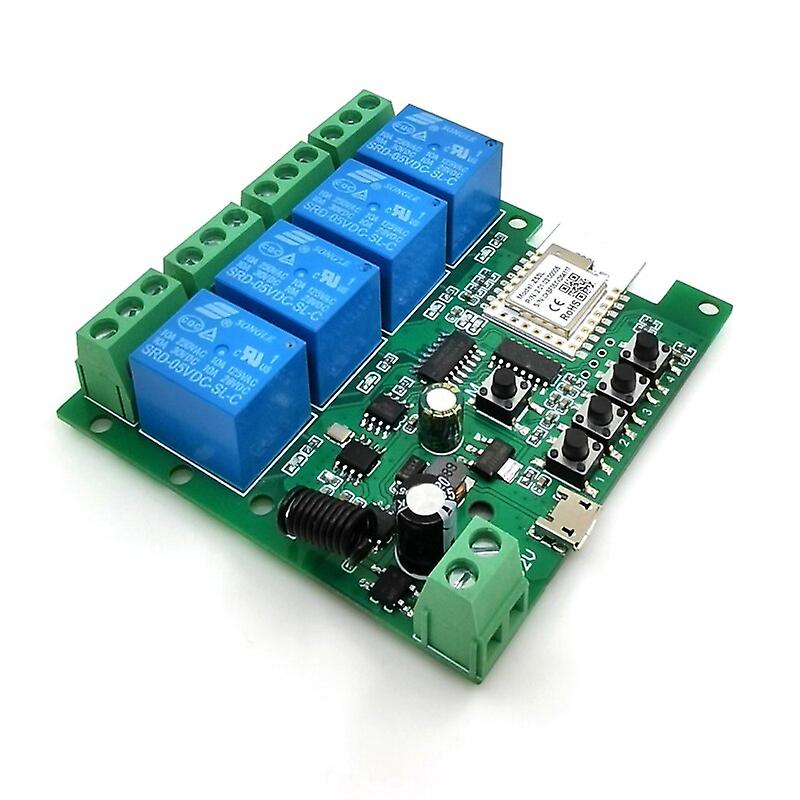 Zigbee Smart Relay Switch Module 4 Channel 2.4g Wifi Dc 5/12/32v Wireless Remote Control Board