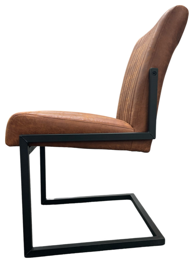 ALANIS Leather Chair   Industrial   Dining Chairs   by MAXIMAHOUSE  Houzz