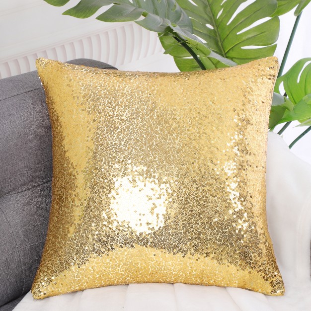 Polyester Shiny Comfy Sequin Sofa Decorative Pillow Cover Piccocasa