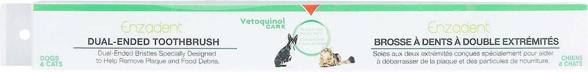 Vetoquinol Enzadent Dual-Ended Dog and Cat Toothbrush