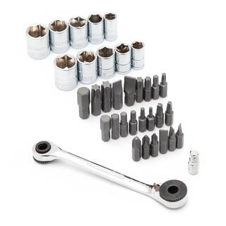 GEARWRENCH 14 in. Drive Micro Driver and Socket Set (35-Piece) 85035