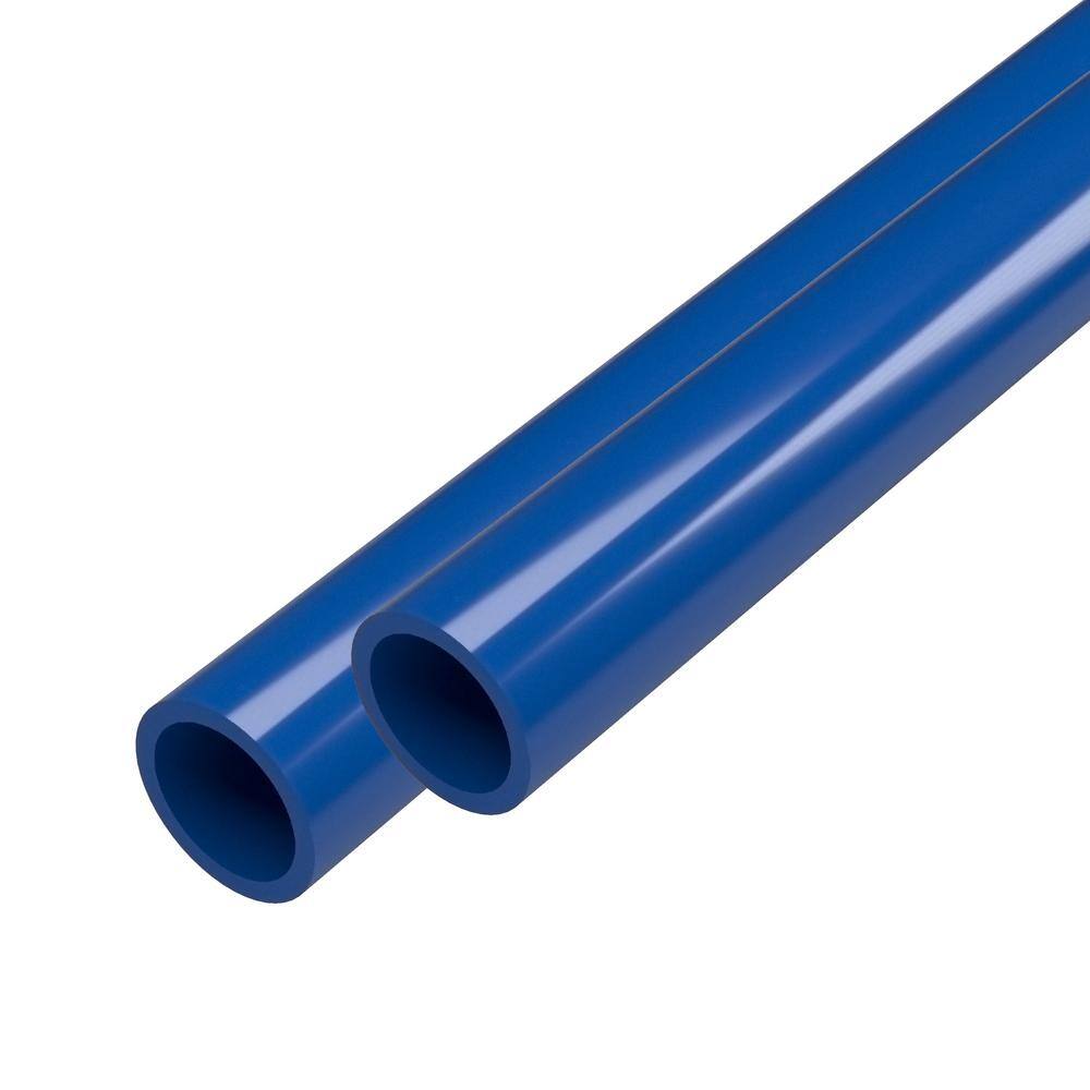 Formufit 12 in. x 5 ft. Furniture Grade Schedule 40 PVC Pipe in Blue (2-Pack) P012FGP-BL-5x2