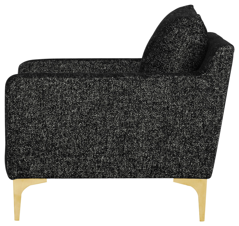 Anders Salt  ampPepper Fabric Single Seat Sofa  Hgsc842   Midcentury   Armchairs And Accent Chairs   by Kolibri Decor  Houzz