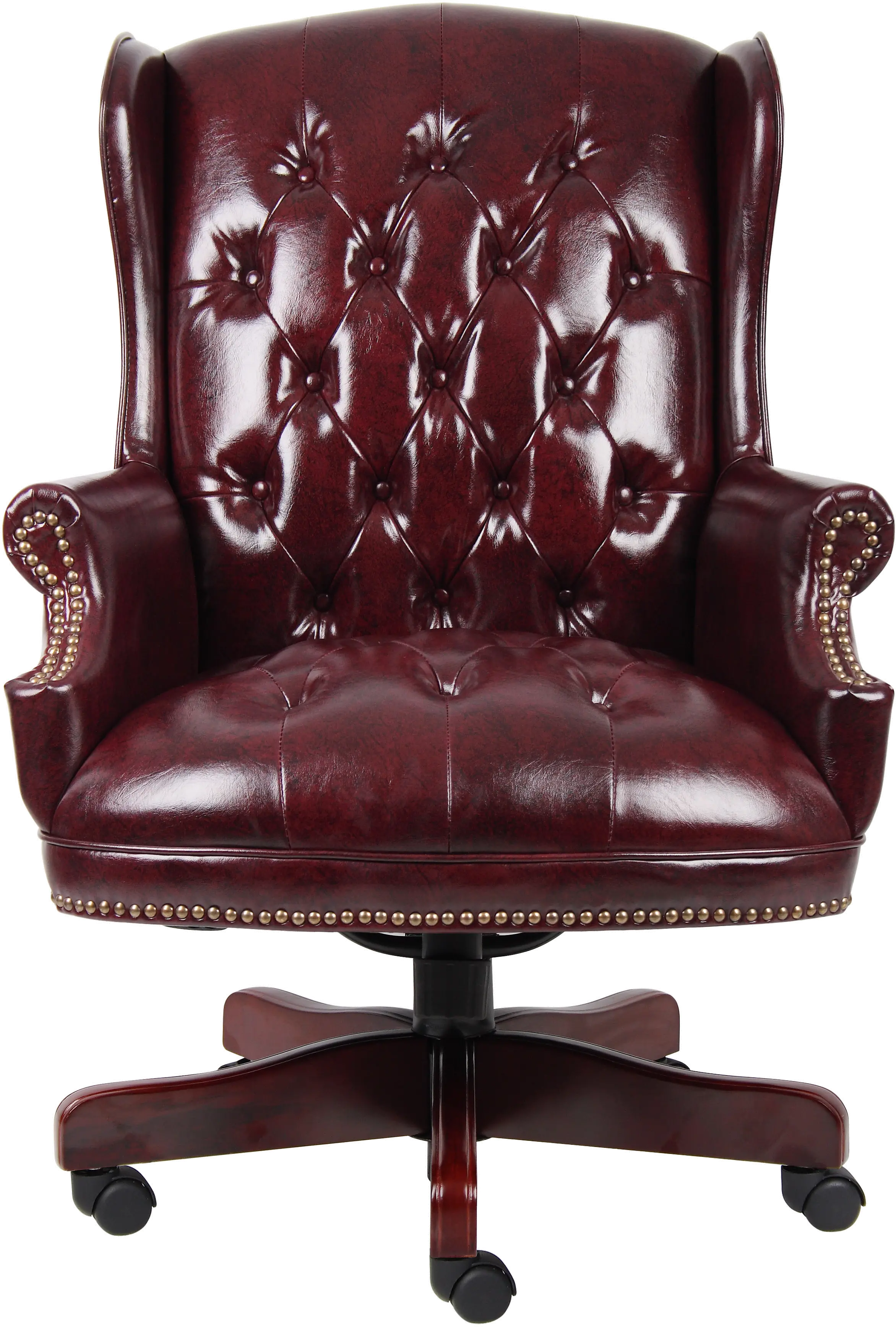 Burgundy High-Back Executive Office Chair