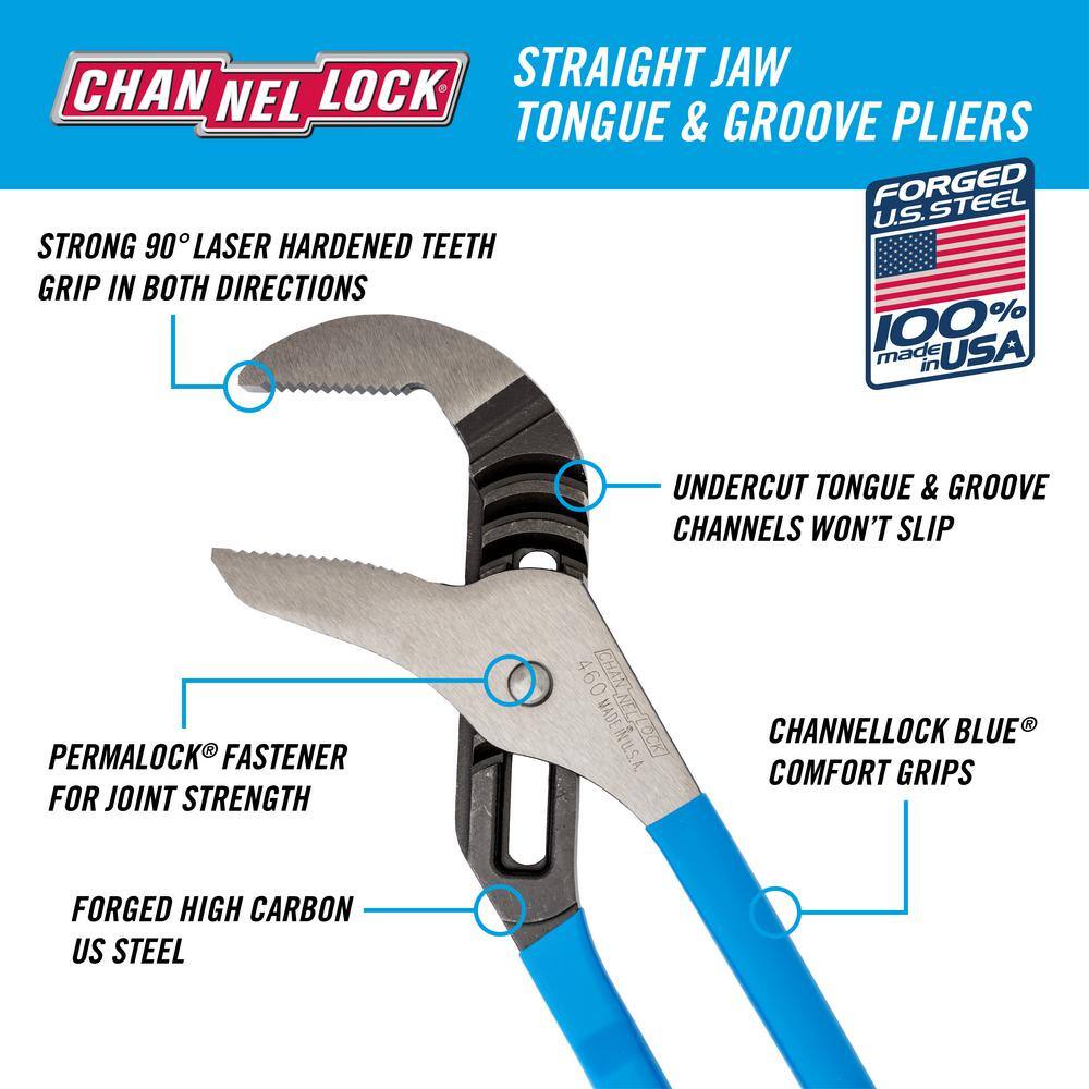 Channellock 16-12 in. Tongue and Groove Slip Joint Plier 460