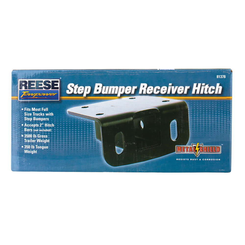 Reese 3500 lbs Black Step Bumper Trailer Hitch