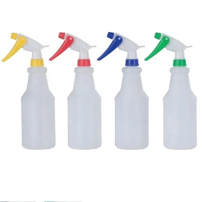 600ml yellow blue red green four colour household washing agricultural durable thick PP bottle body sprayer with spiral nozzle