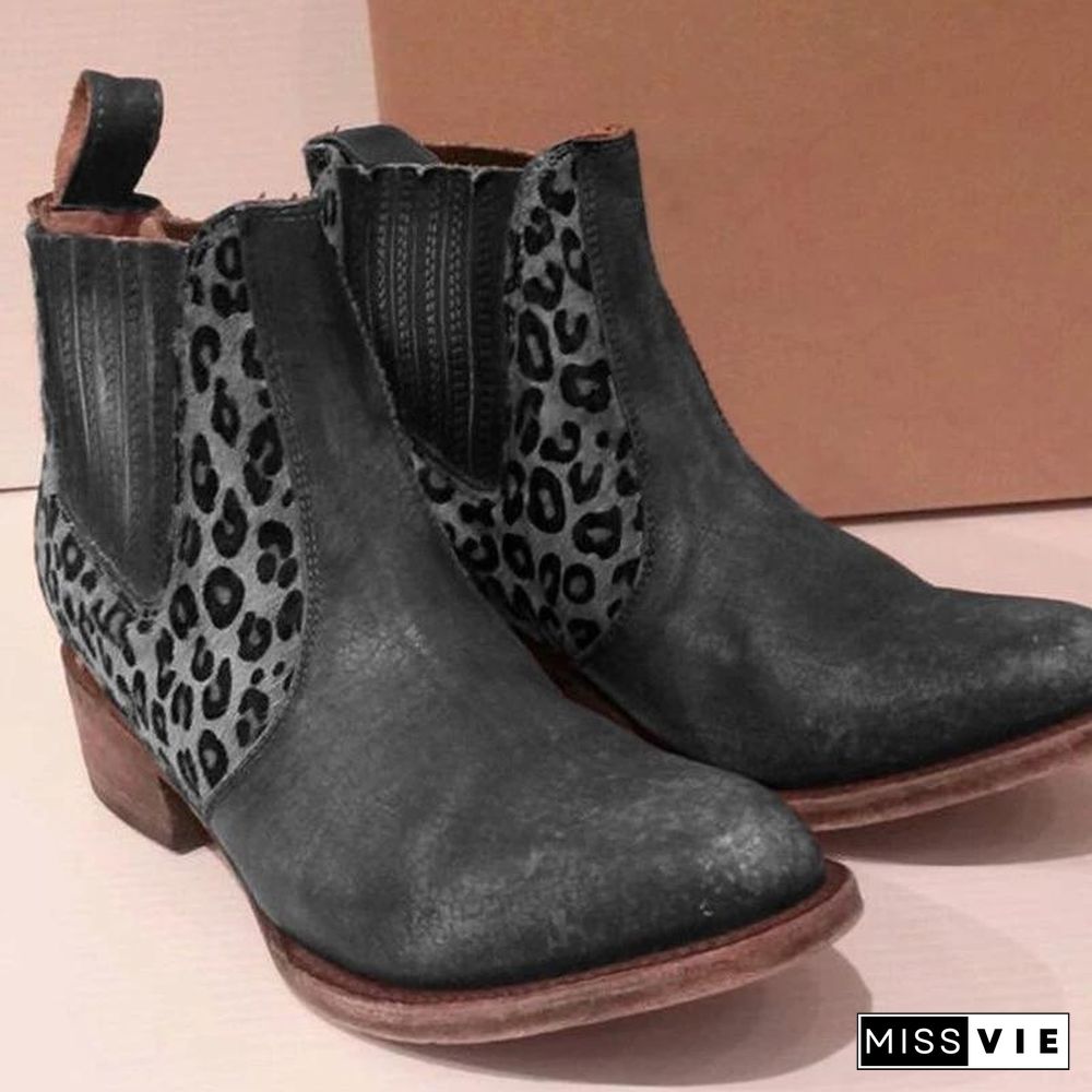 Fashion Mid-Calf Block Heel Boots