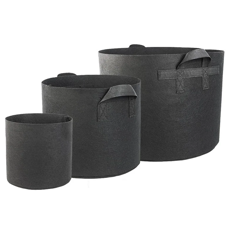 1 / 2 / 3 / 5 / 7 / 10 / 20 / 30 / 40 / 50 / 100 / 200 / 300 / 400 gallon garden eco friendly breathable felt plant grow bags