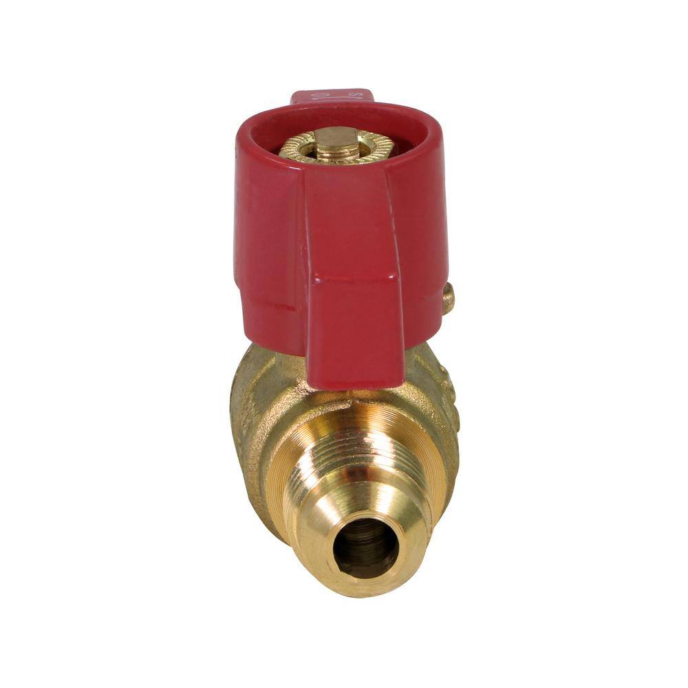 The Plumber's Choice 12 in. Flare x 12 in. Flare Brass Gas Ball Valve LxLGAS1212