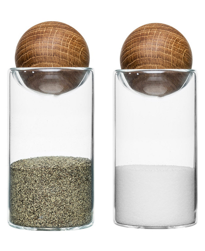 Widgeteer Sagaform Salt and Pepper Shakers with Oak Stoppers