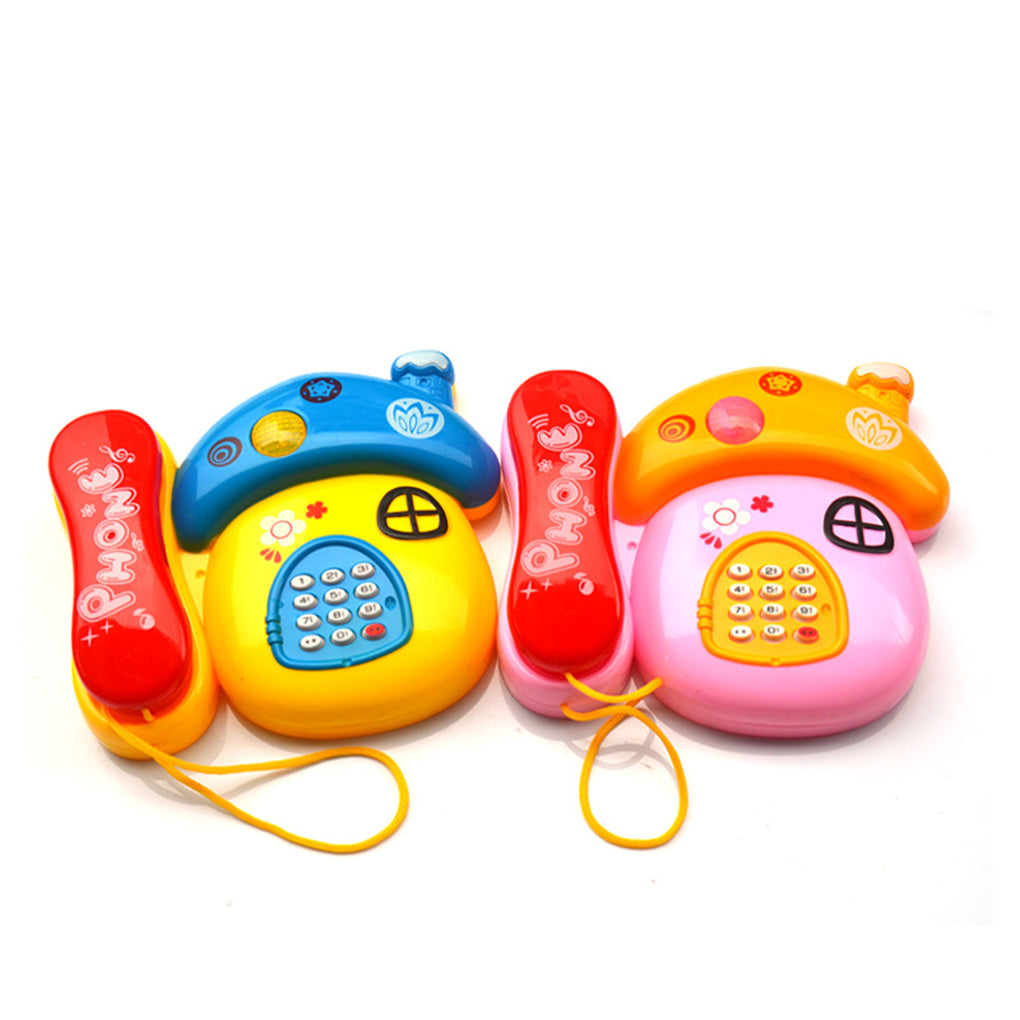 Children Kids Toy Telephone Mini Colorful Electric Music Telephone Sounds Toys Gift Random Color