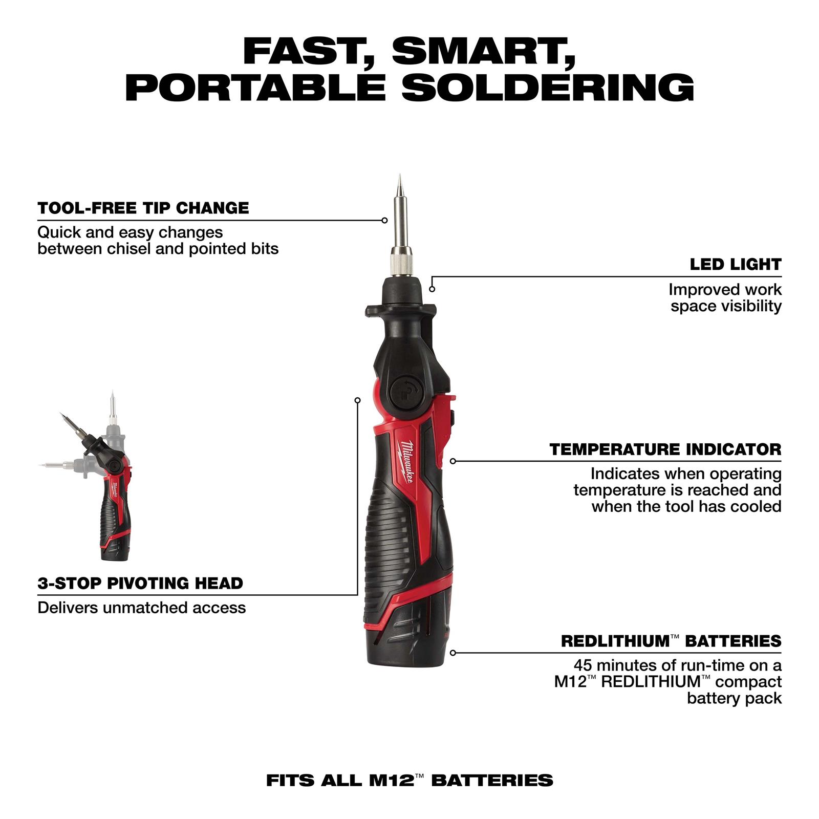 Milwaukee Tool 2488-21 Milwaukee M12 Soldering Irons