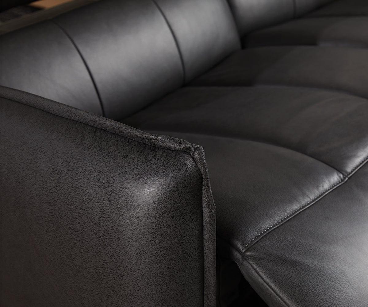 Carson Leather Power Reclining Sectional