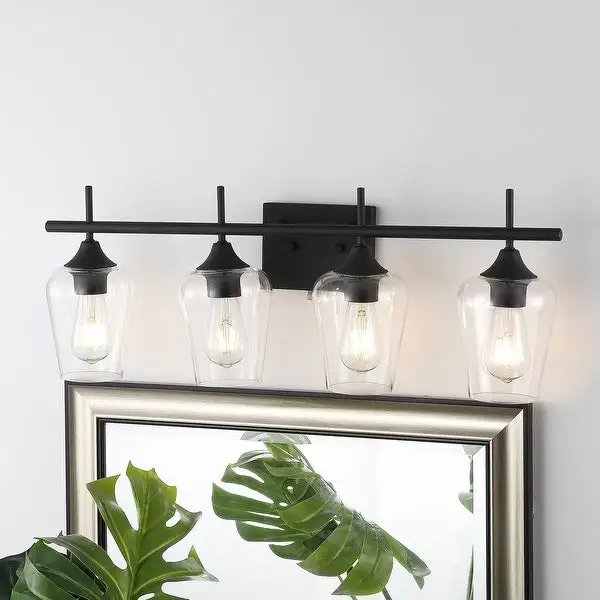 GetLedel 4-light Vanity Light Sconce With Clear Glass Shades