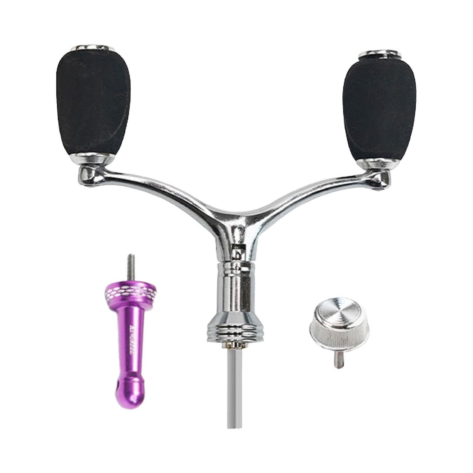 Fishing Reel Handle Crank Arm For Ocean Rock Fishing Lake Ocean Boats Fishing Purple Balance Rod