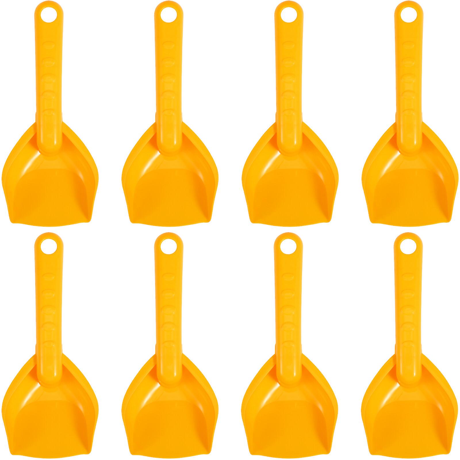 8pcs Beach Sand Shovels Kids Shovel Plaything Gardening Digging Toys (yellow)