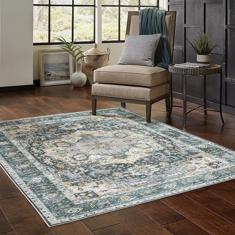 StyleHaven Clarissa Washable Center Medallion Area Rug