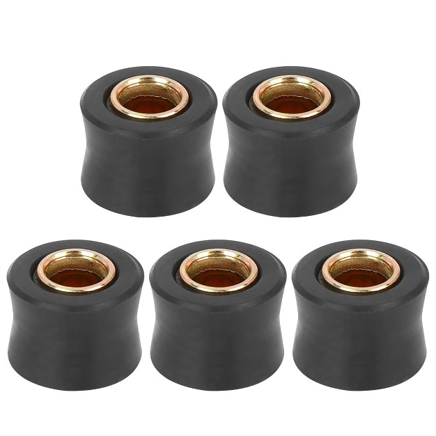 Unique Bargains Universal Motorbike Rear Shock Absorber Cushion Rubber Ring Bush Black 5pcs