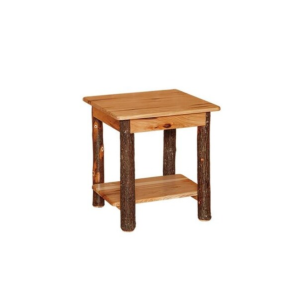 Hickory Log Regular End Table