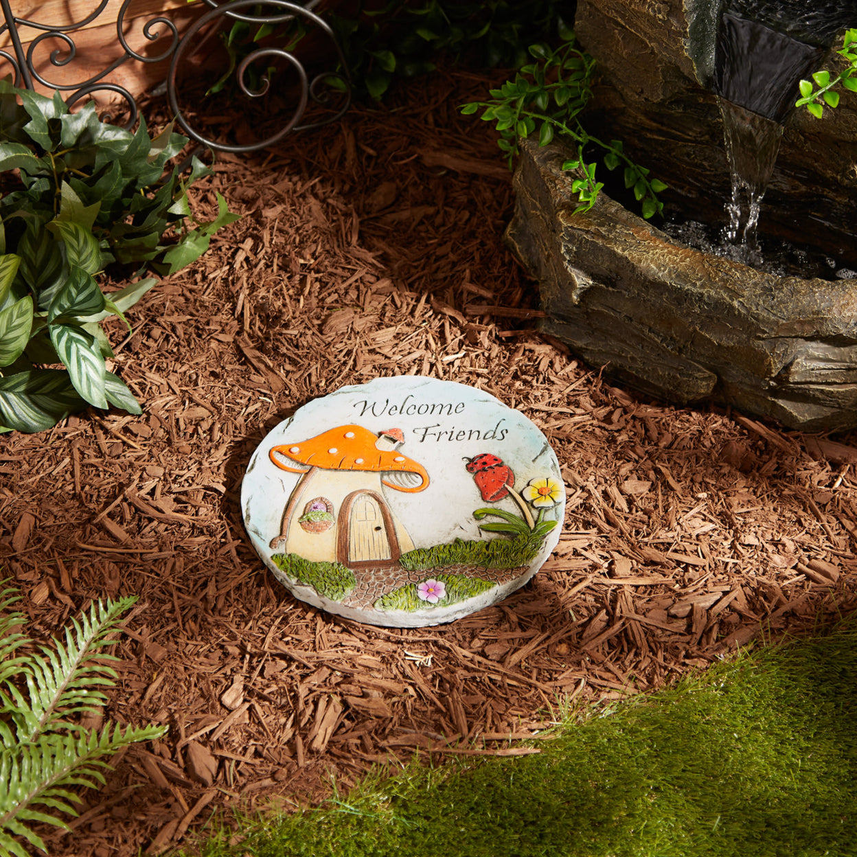 Welcome Friends Decorative Stepping Stone