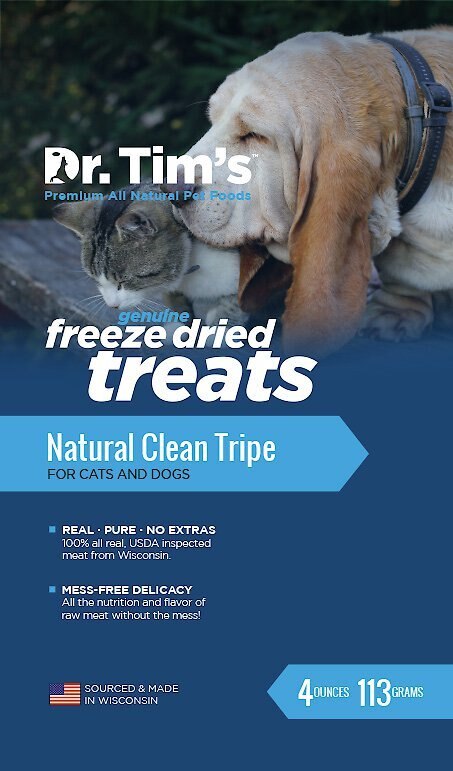 Dr. Tim's Natural Clean Tripe Genuine Freeze-Dried Dog and Cat Treats