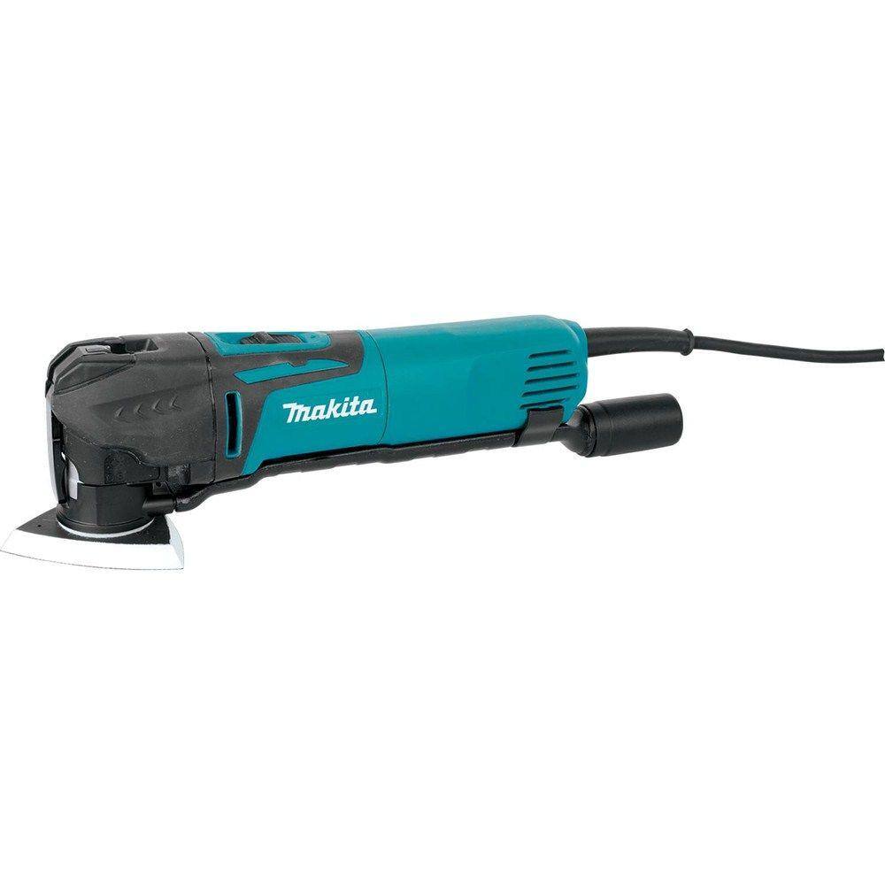 Makita 3 Amp Corded Variable Speed Oscillating Multi-Tool Kit With Blade Sanding Pad Sandpaper Adapter Hard Case TM3010CX1