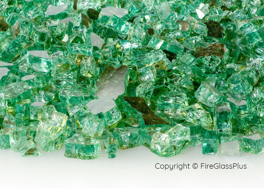 Fire Glass Plus Jade Reflective 1/4 Fire Glass 10LBS