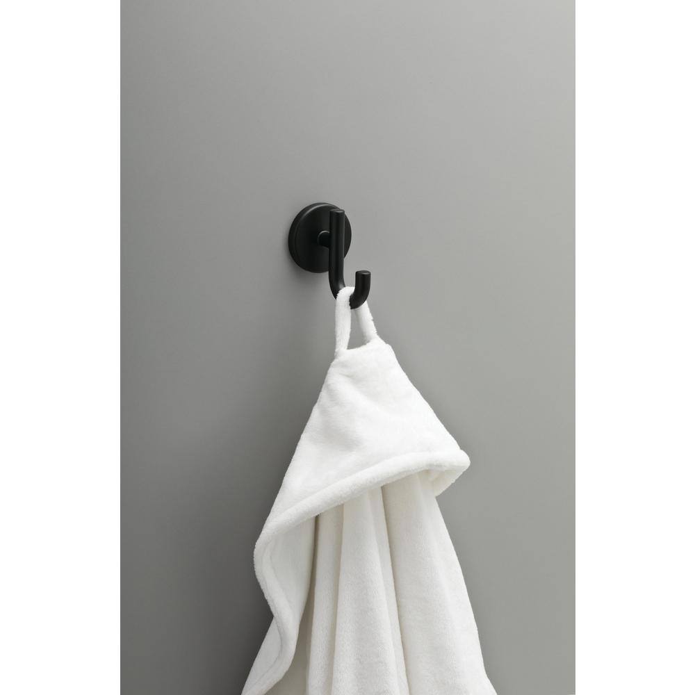 Delta Lyndall Single Towel Hook in Matte Black LDL35-MB