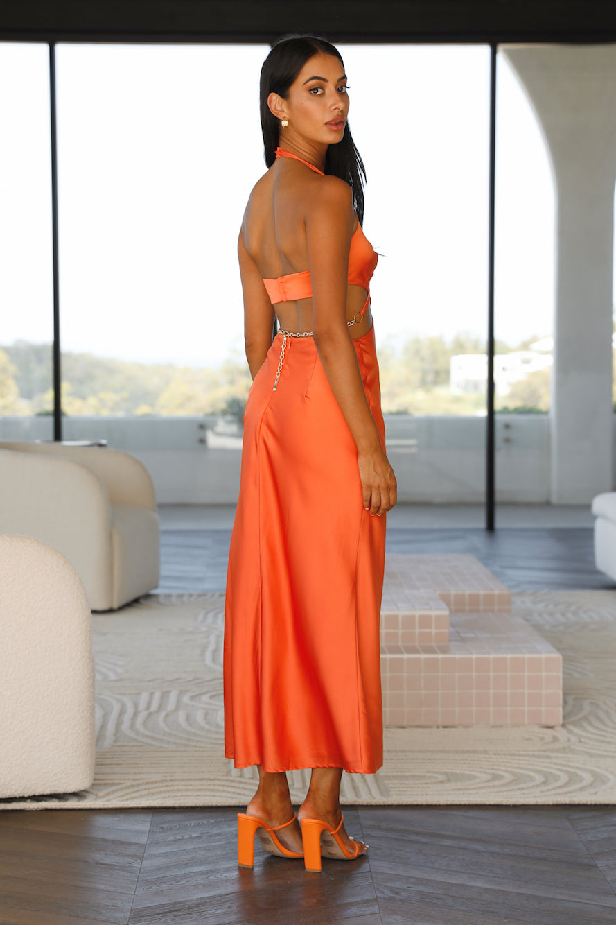 RUNAWAY Fate Maxi Dress Orange