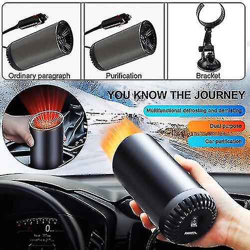 Portable Auto Heater Defroster 12 Volt Car Heating Electric Travel Vehicle Fan