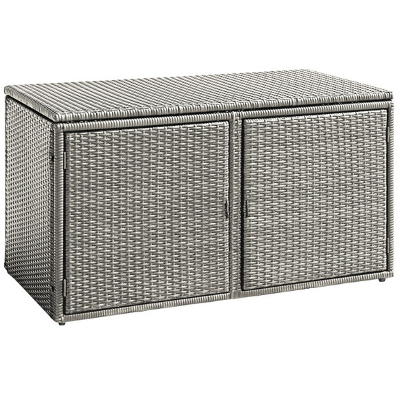 Costway 98513426 88 Gallon Garden Patio Rattan Sto...