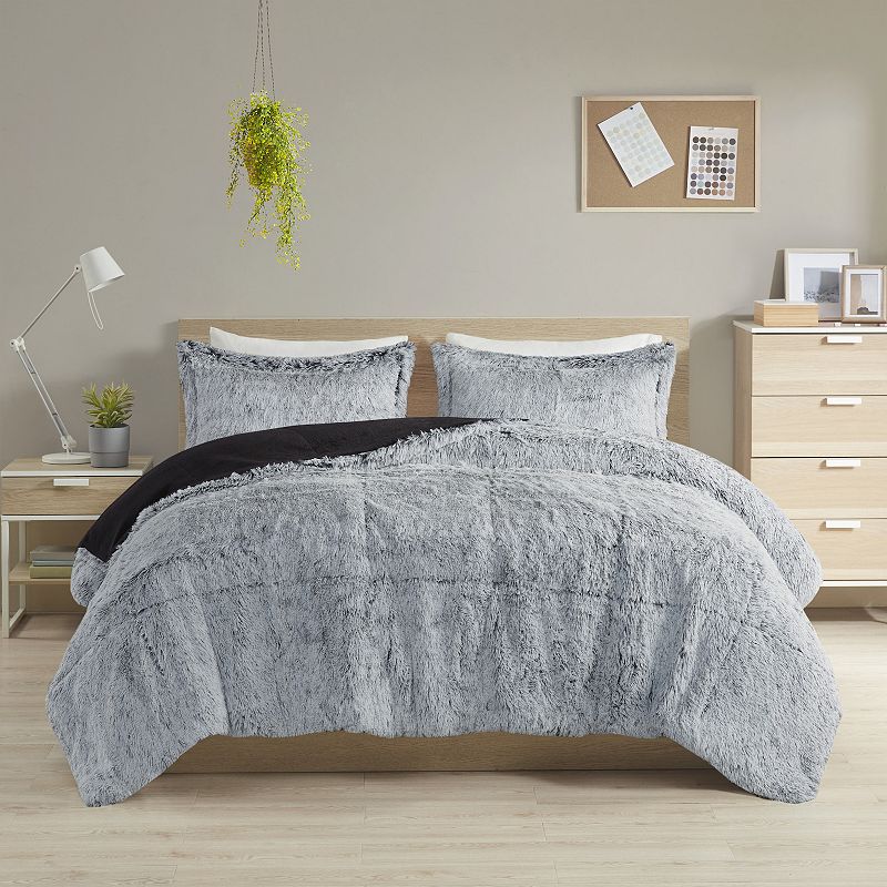 Intelligent Design Malea Shaggy Faux Fur Comforter Set