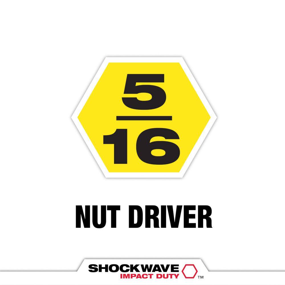 MW SHOCKWAVE Impact Duty 516 in. x 1-78 in. Alloy Steel Magnetic Nut Driver (1-Pack) 49-66-4503