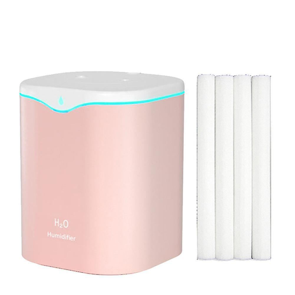 2200ml Double Nozzle Air Humidifier Oil Diffuser With Led Aromatherapy Diffuser Humidifiers Pink