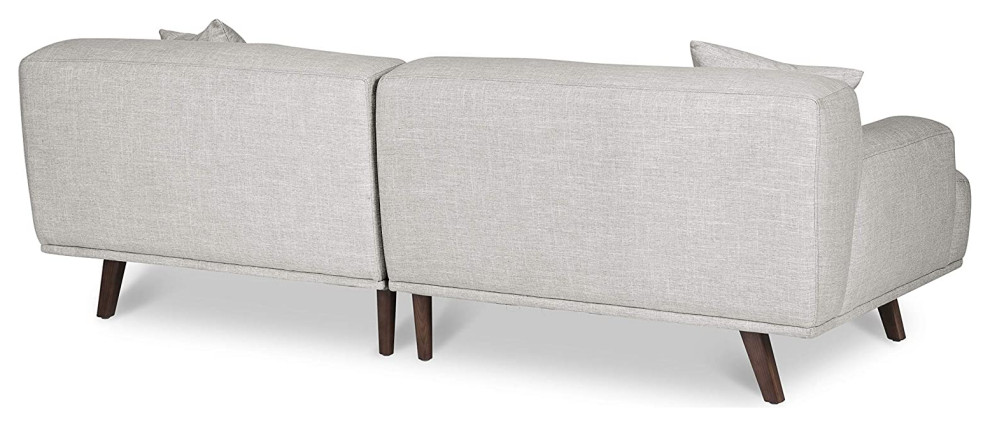 Elegant Sofa  Ash Wood Legs  ampComfortable Seat With 2 Loose Pillows   Midcentury   Sofas   by Decor Love  Houzz