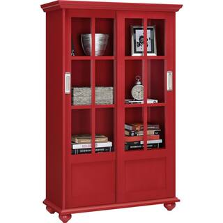 Ameriwood Home Abel Place 51 in. Red Wood 4-shelf Standard Bookcase with Adjustable Shelves HD07372