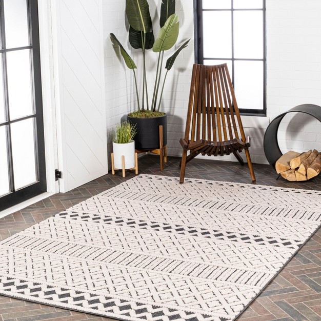 Jonathan Y Ormond High low Modern Trellis Geometric Moroccan Indoor outdoor Area Rug