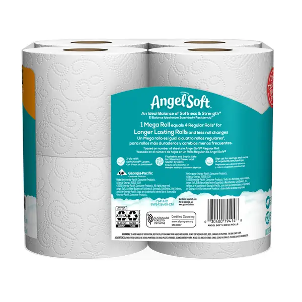 Angel Soft 8-Pack Mega Roll Toilet Paper