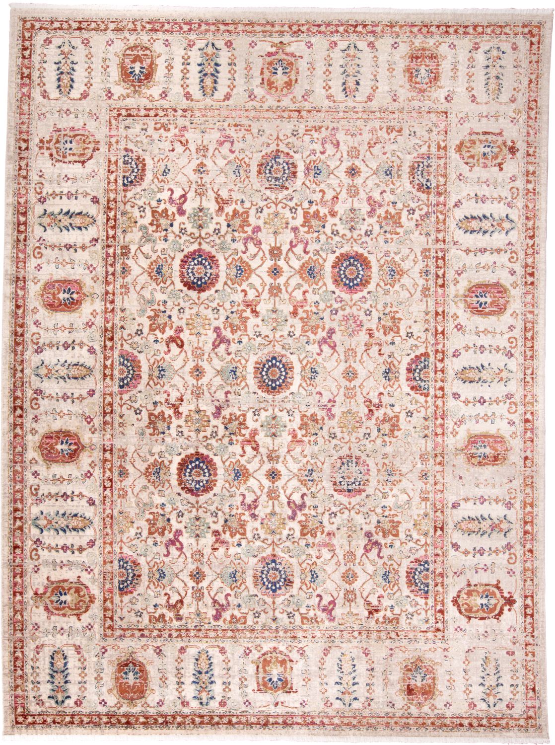 Tessina Ivory and Rust Rug by BD Fine