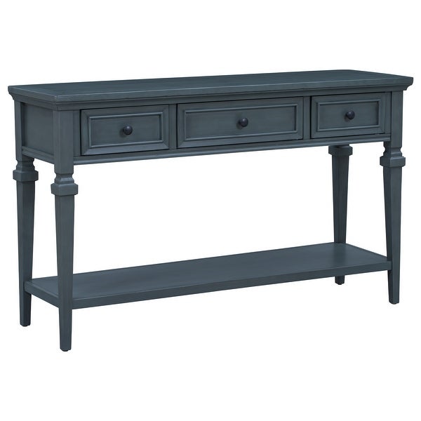 Classic Retro Style Console Table with Three Drawers