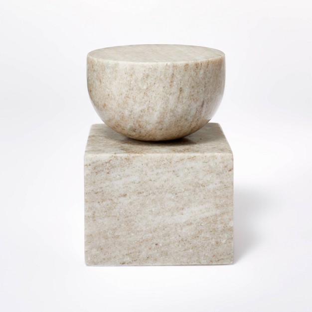 Modern Marble Figural Beige Designed With Studio Mcgee