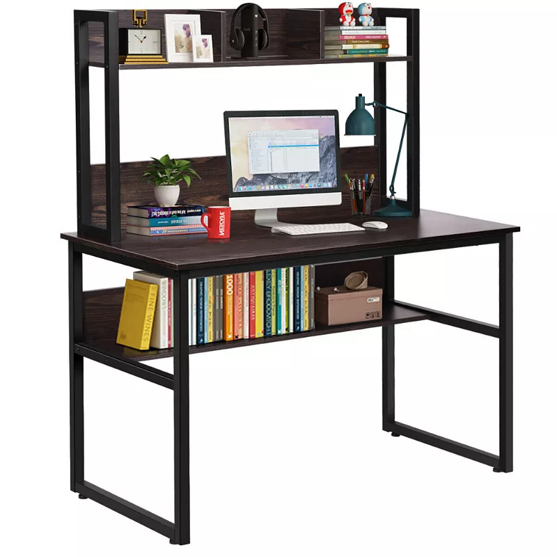 Storage Writing Desk Computer Desk with Hutch and Bookshelf