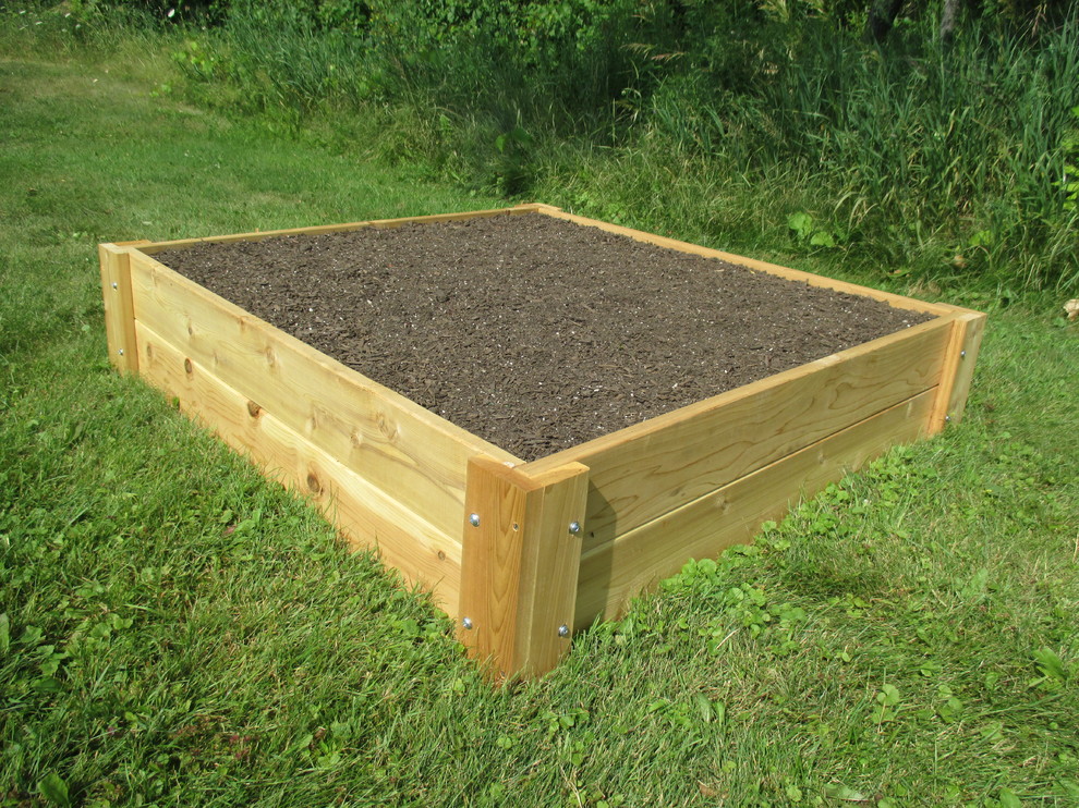 Cedar Garden Raised Bed   Rustic   Outdoor Pots And Planters   by Smart Carts / Infinite Cedar  Houzz