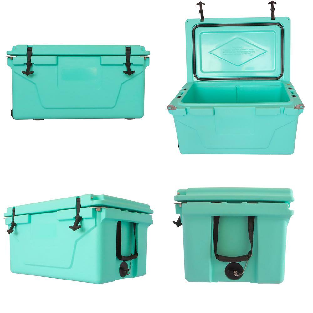 BTMWAY 65 qt. Blue Outdoor Portable Camping Cooler with Wheels Ice Chest with 54 Can Capacity Keeps Ice for up to 5 Days CXXBE-GI102234W321-Cooler01