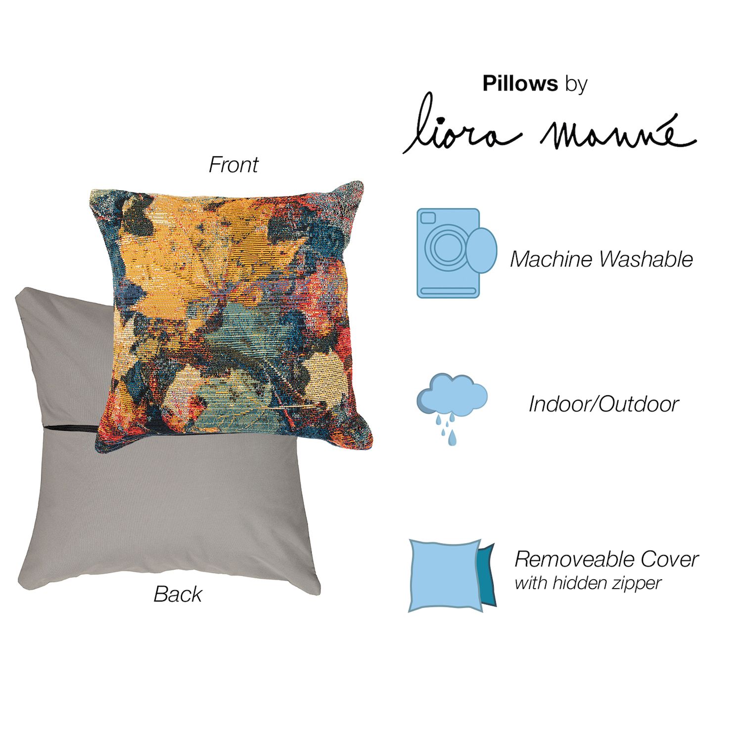 Liora Manne Marina Fall In Love Indoor Outdoor Pillow